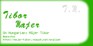 tibor majer business card
