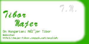 tibor majer business card